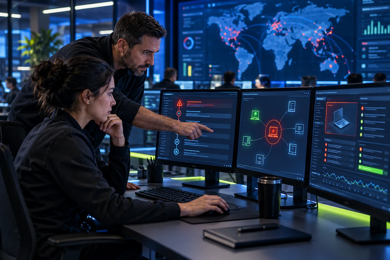 Security team containing a live technical incident